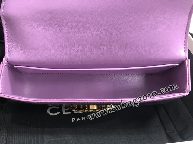Celine專櫃2023全新系列凱旋門鏈條肩背包 賽琳CUIR TRIOMPHE皮標標誌印花鏈條包 sldj2397